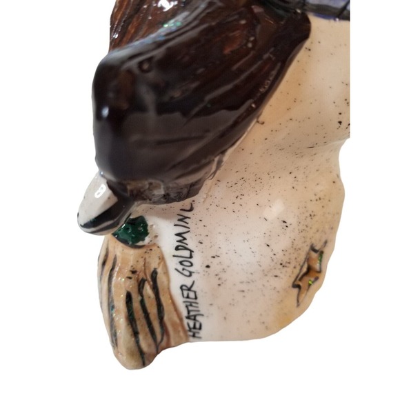 Christmas Blue Sky 2002 Snowman tree luminary Heather Goldminc Snowflake Trivet - Picture 8 of 11